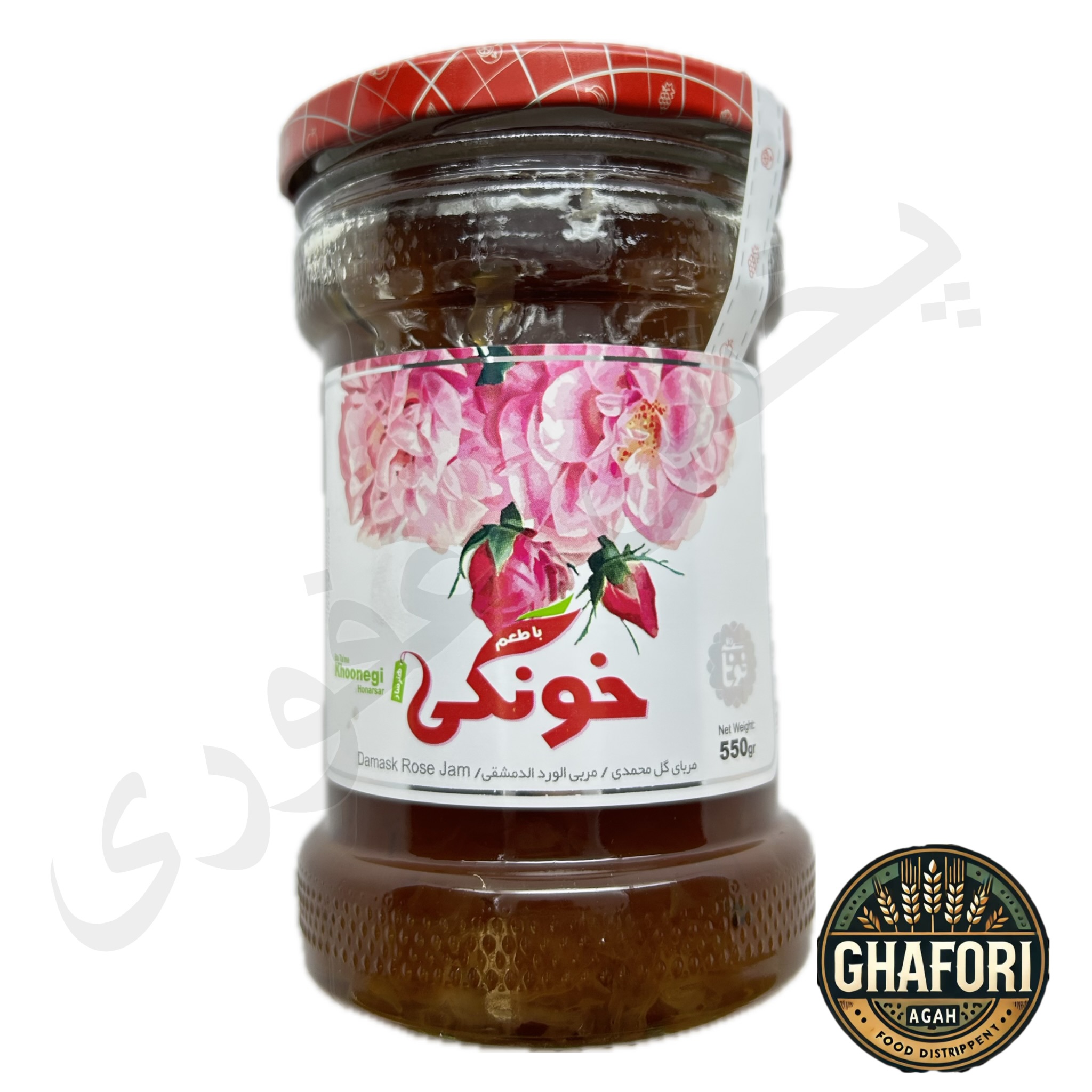 مربا گل محمدی بزرگ طعم خونگی